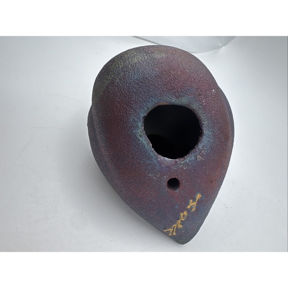 Raku Art Pottery Quail Bird Figurine Iridescent Green Signed Jeremy Diller - Picture 6 of 7